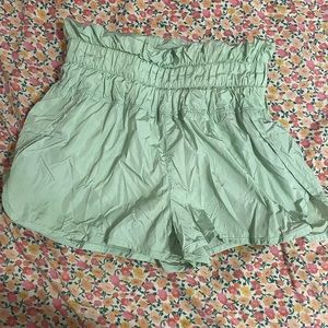 Free people movement light pastel green the way home short